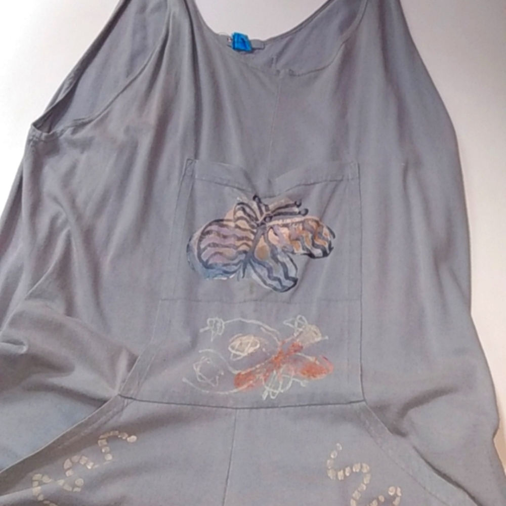 One size cotton blue fish one piece
